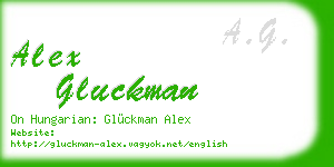alex gluckman business card